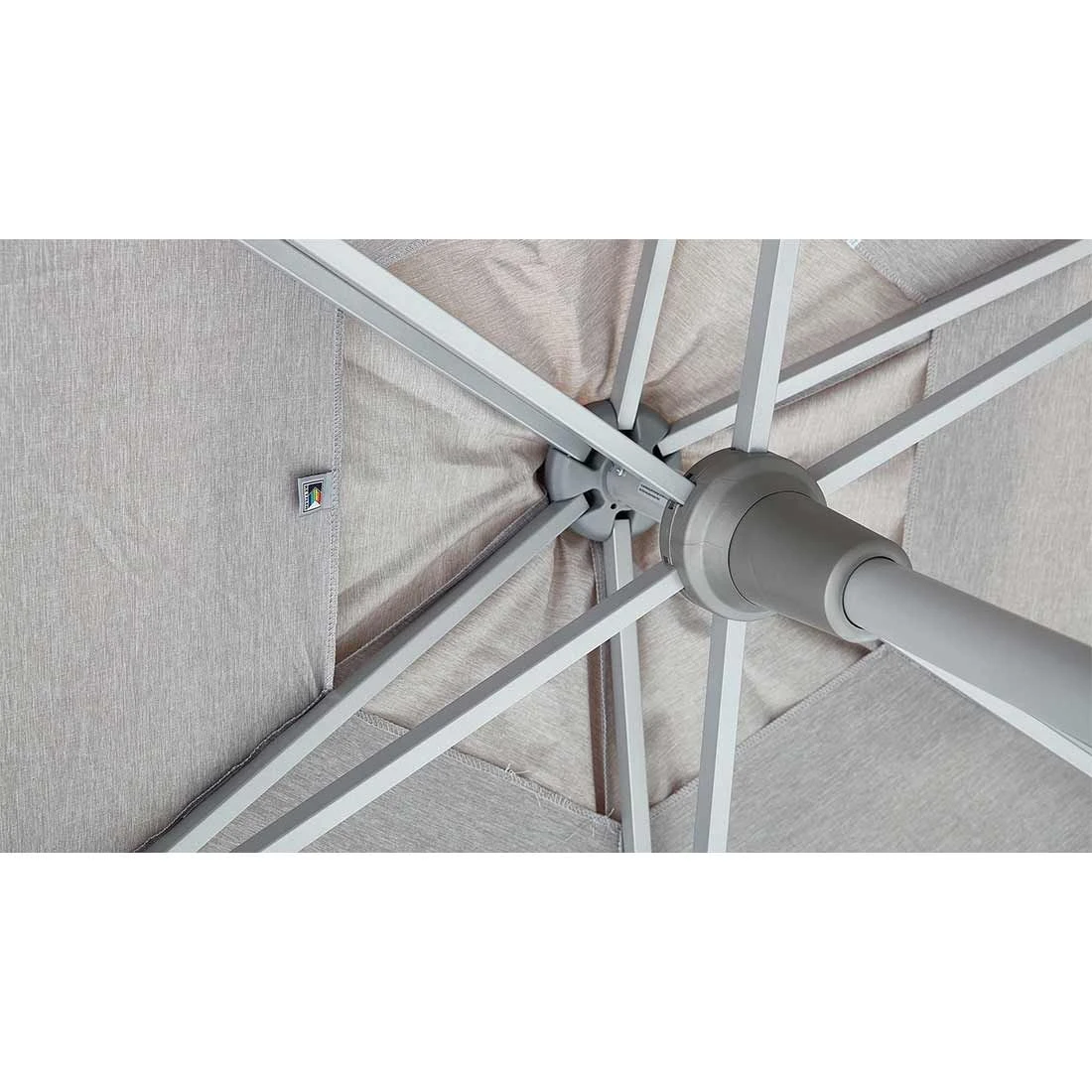 Kettler Easy Push Stockschirm 210x150cm Aluminium/Polyester Silber/Charcoal 5 Kettler Easy Push Stockschirm 210x150cm Aluminium/Polyester Silber/Charcoal – Bild 5