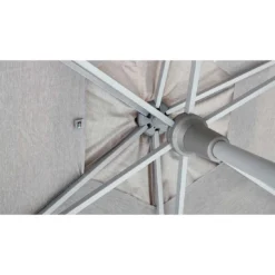 Kettler Easy Push Stockschirm Ø300cm Aluminium/Polyester Silber/Charcoal -Dopptler Geschaft kettler easy push stockschirm o300cm aluminium polyester silber charcoal 1289940 4