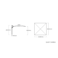 Kettler Easy Swing Ampelschirm 300x300cm Alu/Obravia Silber/Schwarz -Dopptler Geschaft kettler easy swing ampelschirm 300x300cm alu obravia silber schwarz 1306583 3