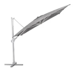 Kettler Easy Swing Ampelschirm 300x300cm Aluminium/Polyester Silber/Charcoal