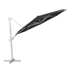 Kettler Easy Swing Ampelschirm Ø350 Cm Aluminium/Obravia Silber/Schwarz