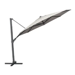 Kettler Easy Swing Ampelschirm Ø350 Cm Aluminium/Polyester Anthrazit/Hellgrau Meliert