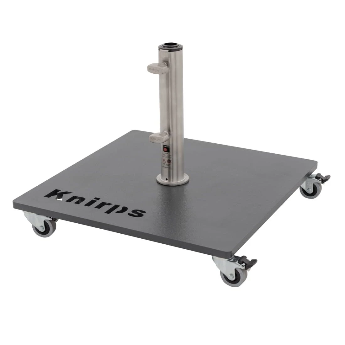 Knirps Schirmständer Stahlplatte 50kg Mit Rollen Anthrazit 2 Knirps Schirmständer Stahlplatte 50kg Mit Rollen Anthrazit – Bild 2