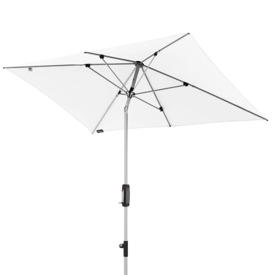 Knirps Silver Mittelstockschirm 230x150cm Mit Kurbel Weiß 2 Knirps Silver Mittelstockschirm 230x150cm Mit Kurbel Weiß – Bild 2