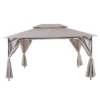 OUTLIV. Gazebo Gartenpavillon 400x300cm Stahl/Polyester Schwarz/Grau