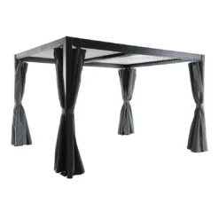 MWH Kiosko Gartenpergola 360cm Aluminium/Polyester Anthrazit