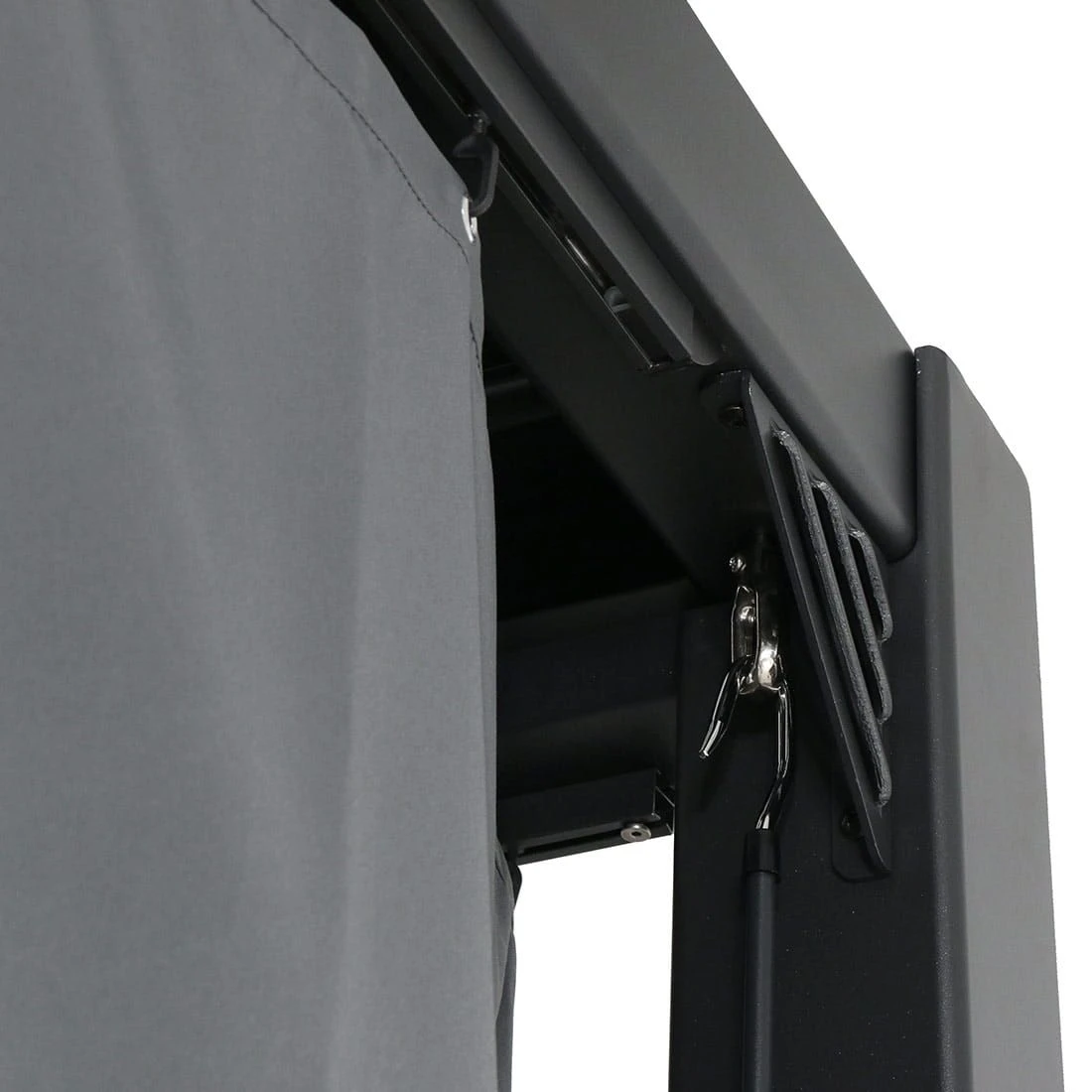 MWH Kiosko Gartenpergola 360cm Aluminium/Polyester Anthrazit 7 MWH Kiosko Gartenpergola 360cm Aluminium/Polyester Anthrazit – Bild 7