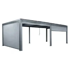 MWH Kiosko XXL Gartenpergola 720cm+Seitenteile 330+340cm Grau