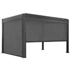 OUTLIV. Bio Santorini Gartenpergola 300x400cm Mit Seitenteile Aluminium Anthrazit