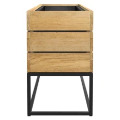 OUTLIV. Flora Pflanztopf 120x41x40cm Schwarz/Wildeiche -Dopptler Geschaft outliv by detlef steves flora pflanzgefaess 120x41x40cm 1355632 3