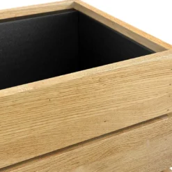 OUTLIV. Flora Pflanztopf 120x41x40cm Schwarz/Wildeiche -Dopptler Geschaft outliv by detlef steves flora pflanzgefaess 120x41x40cm 1355632 6