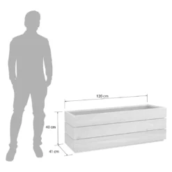OUTLIV. Flora Pflanzgefäß 120x41x40cm Wildeiche -Dopptler Geschaft outliv by detlef steves flora pflanzgefaess 120x41x40cm wildeiche 1354103 6