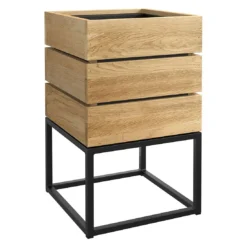 OUTLIV. Flora Pflanztopf 40x41x67cm Schwarz/Wildeiche