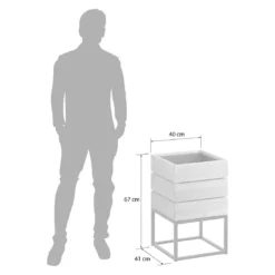 OUTLIV. Flora Pflanztopf 40x41x67cm Schwarz/Wildeiche -Dopptler Geschaft outliv by detlef steves flora pflanztopf 40x41x67cm 1354125 6