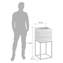 OUTLIV. Flora Pflanztopf 40x41x92cm Schwarz/Wildeiche -Dopptler Geschaft outliv by detlef steves flora pflanztopf 40x41x92cm 1354169 6