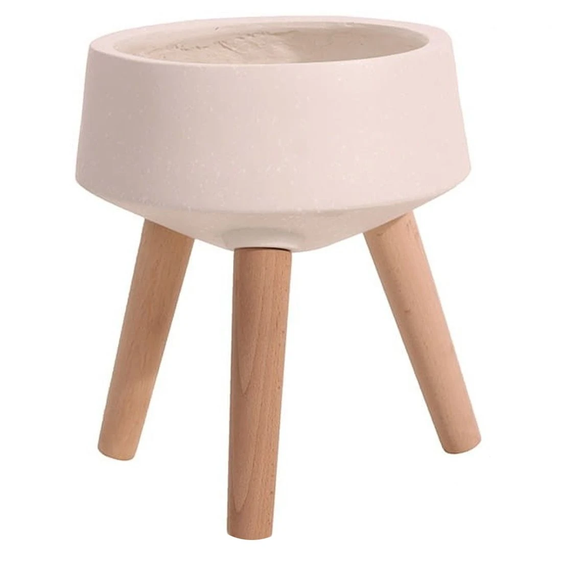 OUTLIV. Pflanzkübel Ø25,5x34cm Magnesia Mit Holzfüßen Buche Natur/Weiß 1 OUTLIV. Pflanzkübel Ø25,5x34cm Magnesia Mit Holzfüßen Buche Natur/Weiß