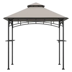 OUTLIV. Gartenpavillon 152x244cm Stahl/Stoff Schwarz/Grau -Dopptler Geschaft outliv pavillon 152x244cm stahl stoff 1396640 3