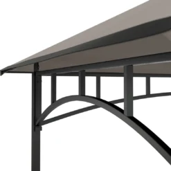 OUTLIV. Gartenpavillon 152x244cm Stahl/Stoff Schwarz/Grau -Dopptler Geschaft outliv pavillon 152x244cm stahl stoff 1396640 5