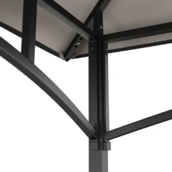 OUTLIV. Gartenpavillon 152x244cm Stahl/Stoff Schwarz/Grau -Dopptler Geschaft outliv pavillon 152x244cm stahl stoff 1396640 6