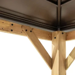 OUTLIV. Pavillon 335x335 Cm Zedernholz/Stahl Braun -Dopptler Geschaft outliv pavillon 335x335 cm zedernholz stahl 1422226 7