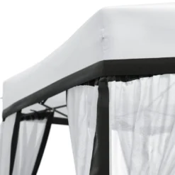 OUTLIV. Gartenpavillon 335x335cm Stahl/Stoff Schwarz/Weiß -Dopptler Geschaft outliv pavillon 335x335cm stahl stoff 1396629 5