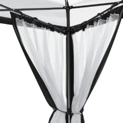 OUTLIV. Gartenpavillon 335x335cm Stahl/Stoff Schwarz/Weiß -Dopptler Geschaft outliv pavillon 335x335cm stahl stoff 1396629 6