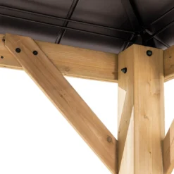 OUTLIV. Gartenpavillon Zedernholz/Stahl Braun -Dopptler Geschaft outliv pavillon 393x335 cm zedernholz stahl 1422204 5