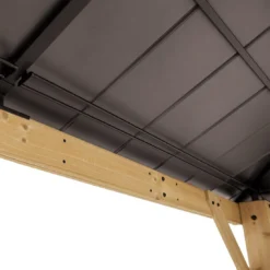 OUTLIV. Gartenpavillon Zedernholz/Stahl Braun -Dopptler Geschaft outliv pavillon 393x335 cm zedernholz stahl 1422204 6