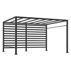 OUTLIV. Gartenpergola 305x366cm Stahl/Stoff Schwarz/Weiß -Dopptler Geschaft outliv pergola 305x366cm stahl stoff 1396607 3