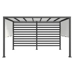 OUTLIV. Gartenpergola 305x366cm Stahl/Stoff Schwarz/Weiß -Dopptler Geschaft outliv pergola 305x366cm stahl stoff 1396607 4