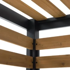 OUTLIV. Gartenpergola 313x191 Cm Zedernholz/Stahl Schwarz/Natur -Dopptler Geschaft outliv pergola 313x191 cm zedernholz stahl 1422237 4