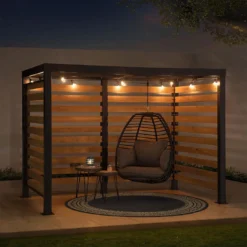 OUTLIV. Gartenpergola 313x191 Cm Zedernholz/Stahl Schwarz/Natur -Dopptler Geschaft outliv pergola 313x191 cm zedernholz stahl 1422237 7