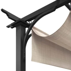 OUTLIV. Gartenpergola 366x274 Cm Stahl/Stoff Schwarz/Beige -Dopptler Geschaft outliv pergola 366x274 cm aluminium stoff 1396618 8