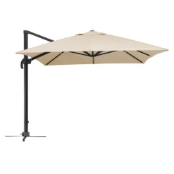 Schneider® Schneider Rhodos Grande Ampelschirm 300x400cm Anthrazit/Natur