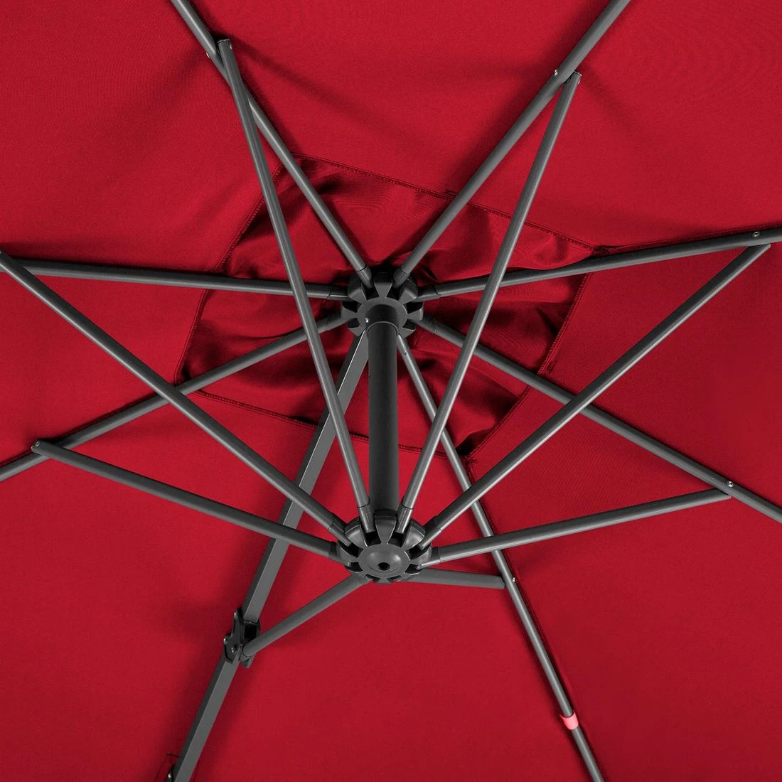 Schneider® Schneider Rhodos Junior Ampelschirm 230x230cm Anthrazit/Rot 8 Schneider® Schneider Rhodos Junior Ampelschirm 230x230cm Anthrazit/Rot – Bild 8