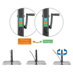 Schneider® Schneider Rhodos Smart Ampelschirm 300x300cm Silbergrau -Dopptler Geschaft schneider rhodos smart ampelschirm 300x300cm 1357293 10