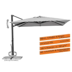 Schneider® Schneider Rhodos Smart Ampelschirm 300x300cm Silbergrau -Dopptler Geschaft schneider rhodos smart ampelschirm 300x300cm 1357293 4