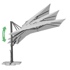 Schneider® Schneider Rhodos Smart Ampelschirm 300x300cm Silbergrau -Dopptler Geschaft schneider rhodos smart ampelschirm 300x300cm 1357293 9