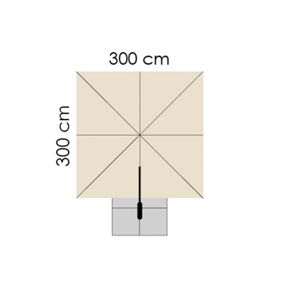 Schneider® Schneider Rhodos Twist Ampelschirm 300x300cm Natur 4 Schneider® Schneider Rhodos Twist Ampelschirm 300x300cm Natur – Bild 4