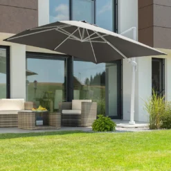 Schneider® Schneider Rhodos Twist-Bianco Ampelschirm 300x300cm Weiß/Anthrazit -Dopptler Geschaft schneider rhodos twist bianco ampelschirm 300x300cm anthrazit 1098254 3