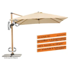 Schneider® Schneider Rhodos Twist-Woody Ampelschirm 300x300cm Natur -Dopptler Geschaft schneider rhodos twist woody ampelschirm 300x300cm 1357095 4