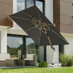 Schneider® Schneider Rhodos Twist-Woody Ampelschirm 300x300cm Anthrazit -Dopptler Geschaft schneider rhodos twist woody ampelschirm 300x300cm anthrazit 1098276 2