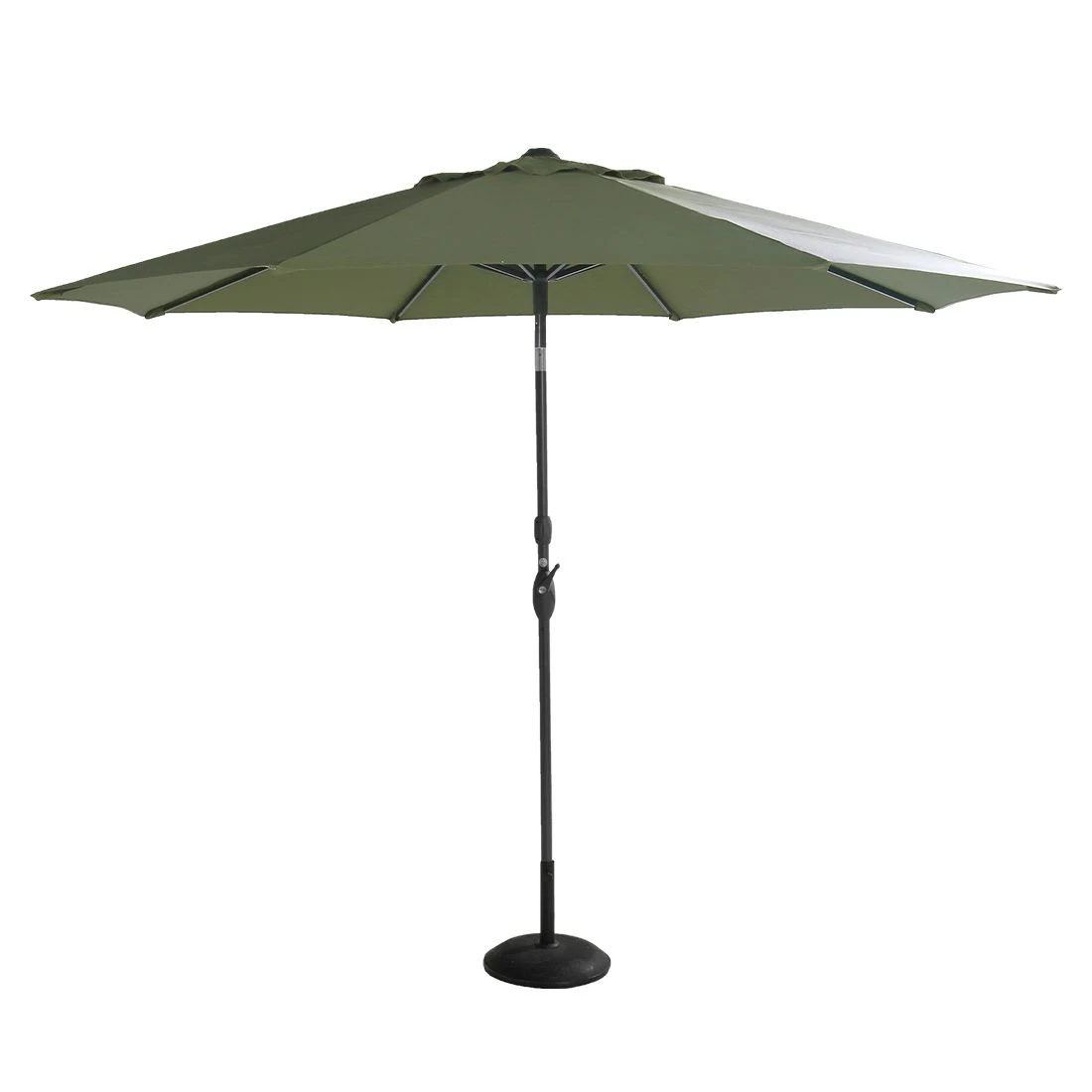 Schöner Wohnen Savaneta Mittelstockschirm 300x300cm Aluminium/Polyester Schwarz/Olive 2 Schöner Wohnen Savaneta Mittelstockschirm 300x300cm Aluminium/Polyester Schwarz/Olive – Bild 2