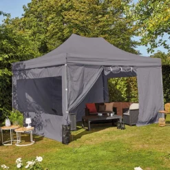 Siena Garden Allrounder Gartenpavillon 450x300cm Stahl/Polyester Grau/Hellgrau -Dopptler Geschaft siena garden allrounder pavillon 450x300cm stahl polyester 1359724 4