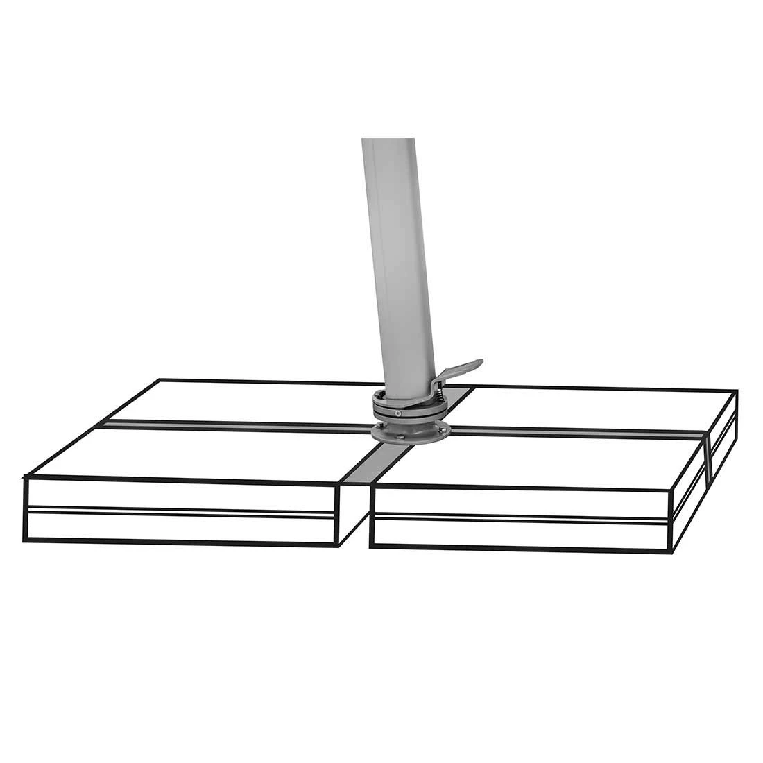 Suncomfort Varioflex Ampelschirm 300x300cm Off-Grey 11 Suncomfort Varioflex Ampelschirm 300x300cm Off-Grey – Bild 11