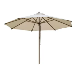 Zebra Calypso Novo Sonnenschirm Ø300cm Holz/Olefin Beige